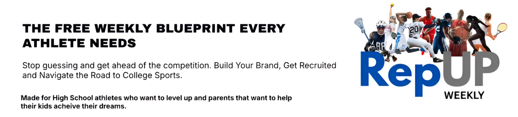 RepUp Weekly — the free weekly blueprint every athlete needs