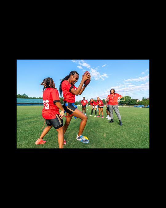 Flag football athlete